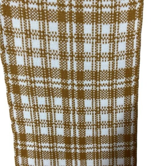Timberland Women’s Chunky Knit Birdseye Scarf Plaid Checkered Cabincore … - Picture 3 of 9